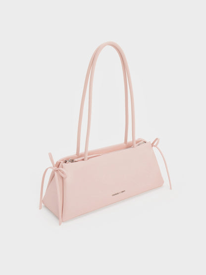 Hazel Bow Shoulder Bag - Soft Pink | CHARLES & KEITH