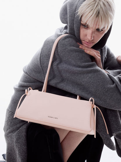 Hazel Bow Shoulder Bag - Soft Pink | CHARLES & KEITH