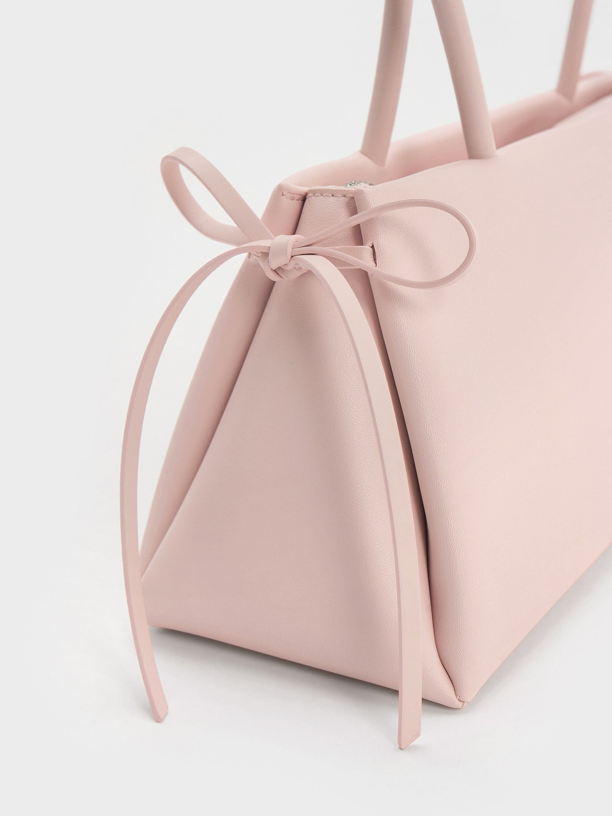 Hazel Bow Shoulder Bag - Soft Pink | CHARLES & KEITH