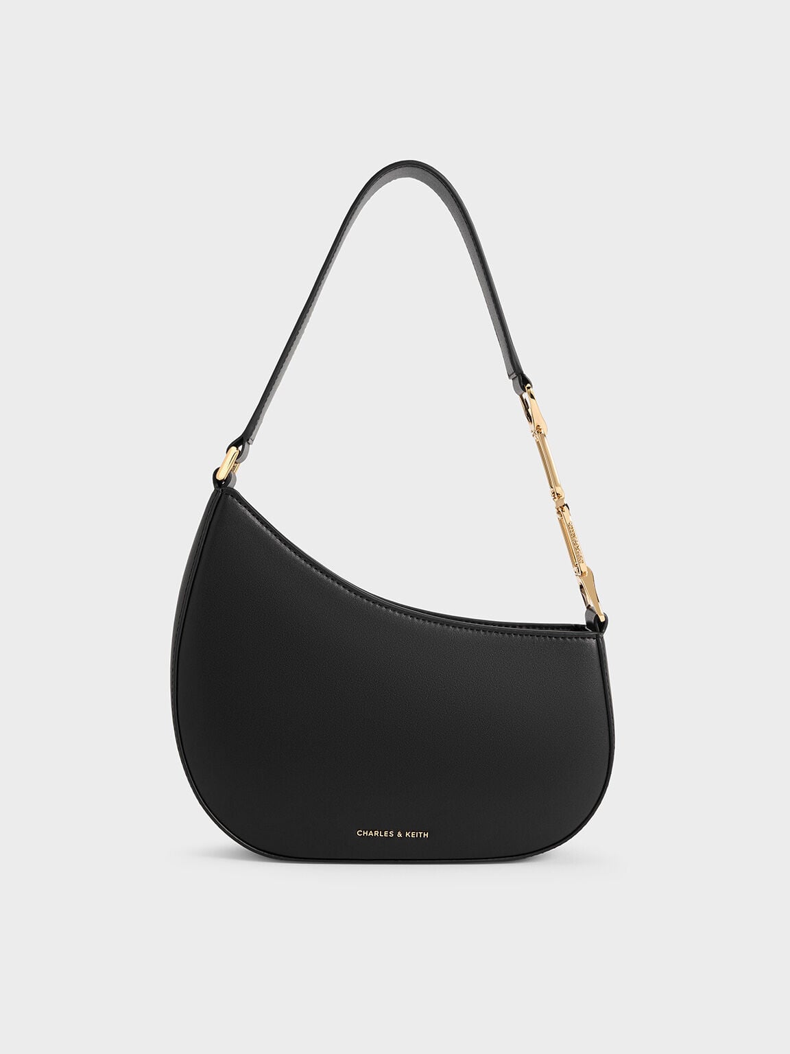 Agatha Chain-Strap Shoulder Bag - Black | CHARLES & KEITH