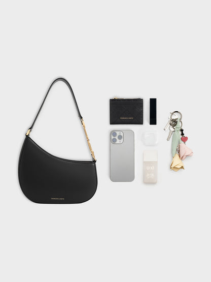 Agatha Chain-Strap Shoulder Bag - Black | CHARLES & KEITH