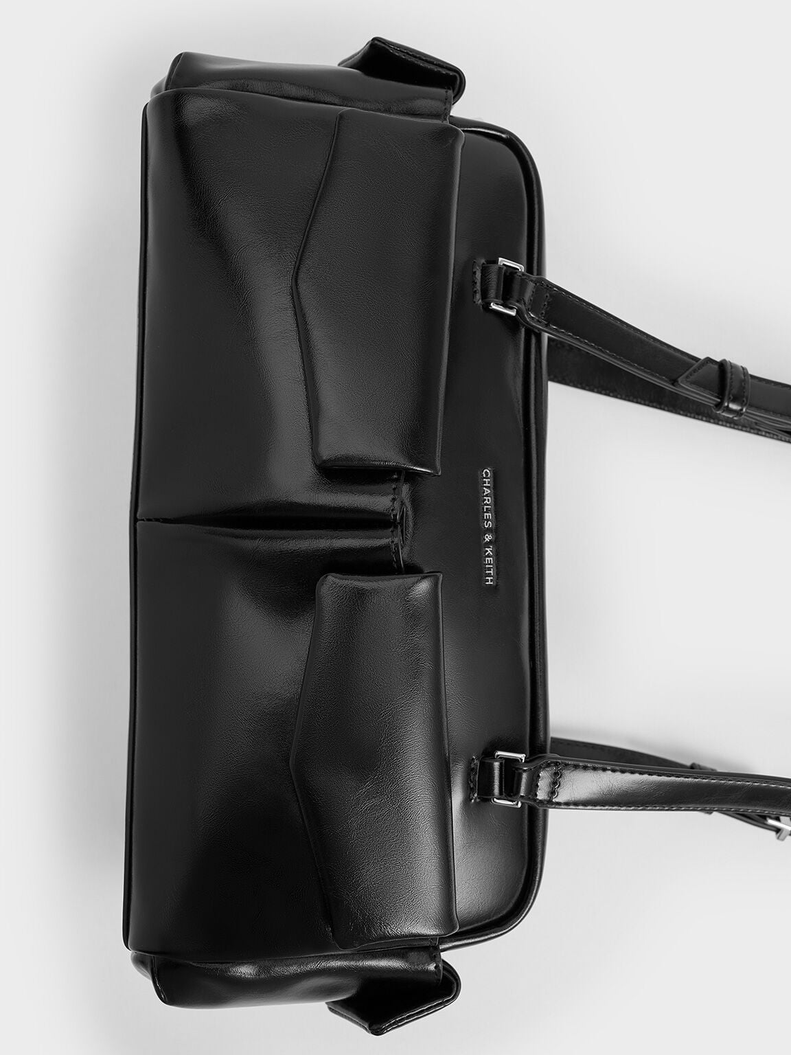 Rachel Multi-Pocket Shoulder Bag - Noir | CHARLES & KEITH