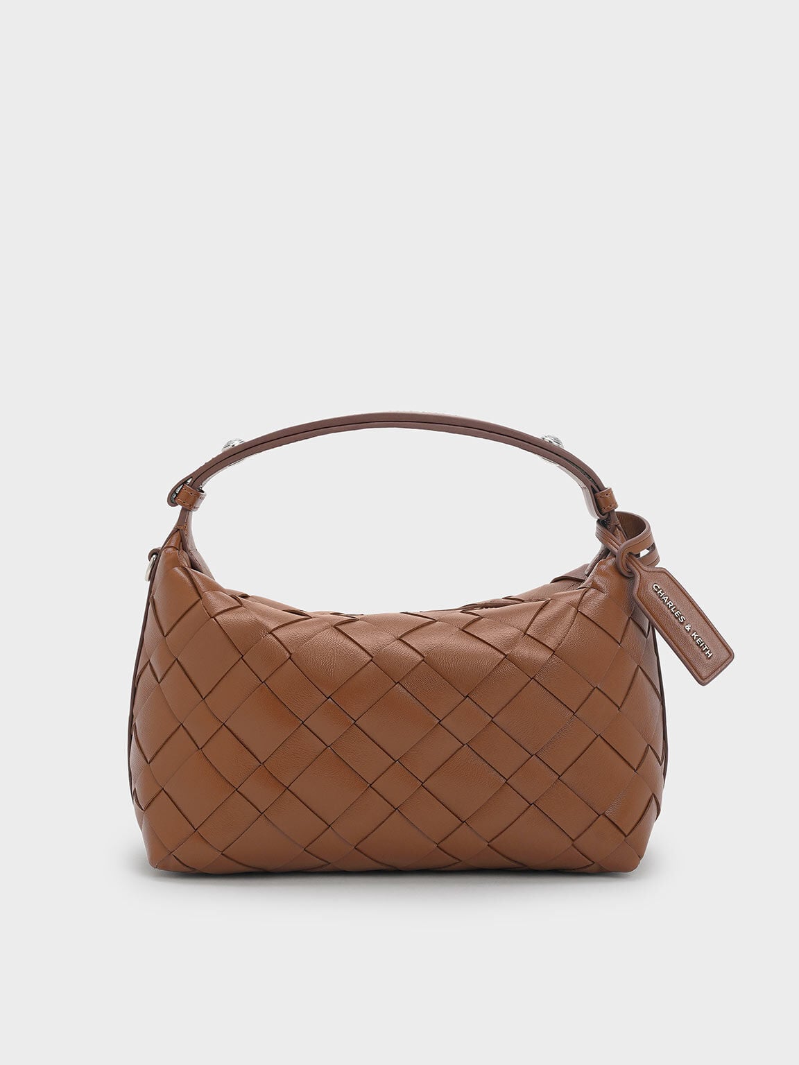 Ivette Woven Shoulder Bag - Chocolate | CHARLES & KEITH
