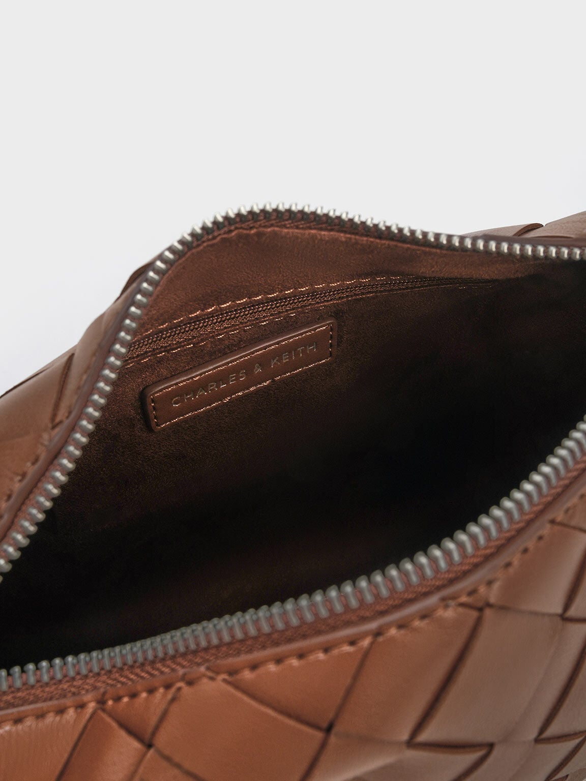 Ivette Woven Shoulder Bag - Chocolate | CHARLES & KEITH