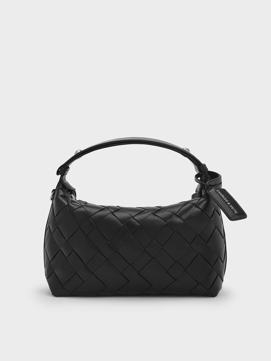 Ivette Woven Shoulder Bag - Noir | CHARLES & KEITH
