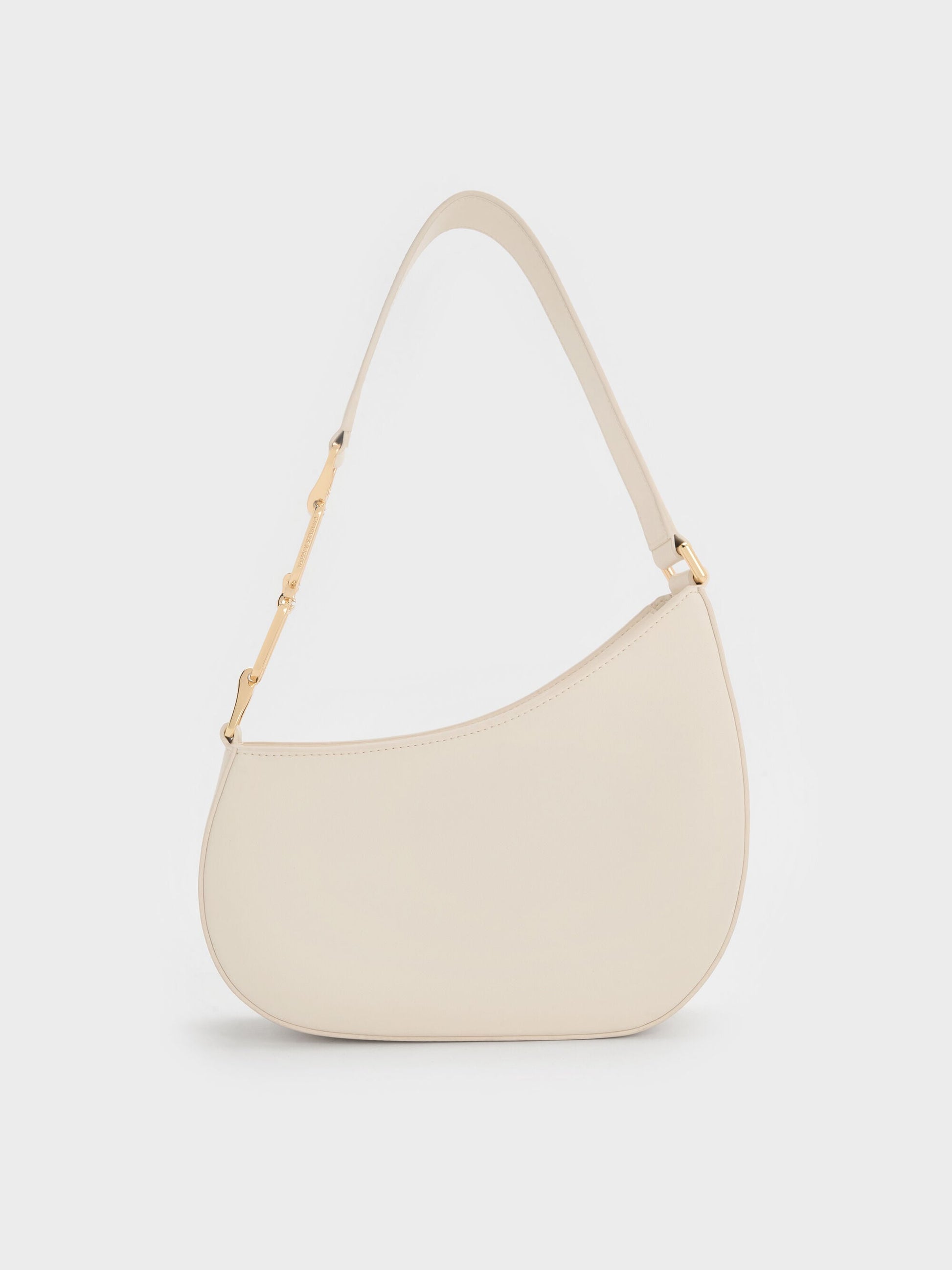 Agatha Chain-Strap Shoulder Bag - Cream | CHARLES & KEITH