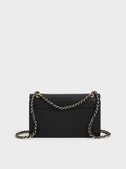 Everline Braided-Strap Shoulder Bag - Black | CHARLES & KEITH
