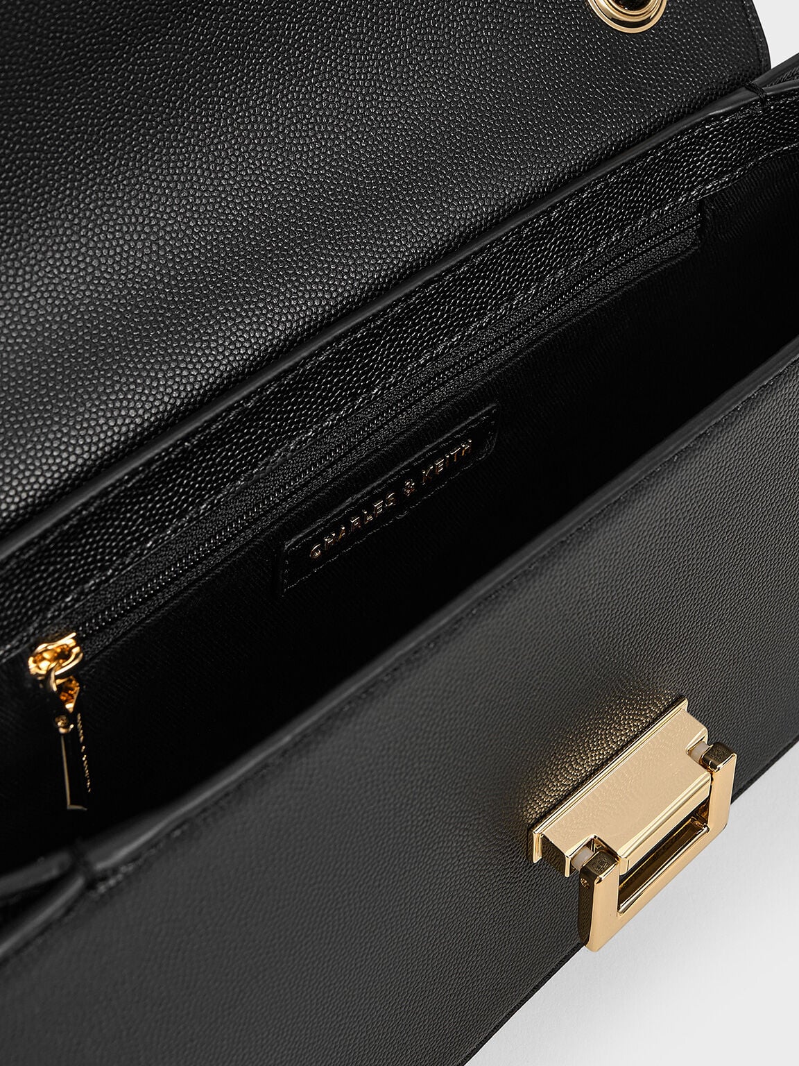Everline Braided-Strap Shoulder Bag - Black | CHARLES & KEITH