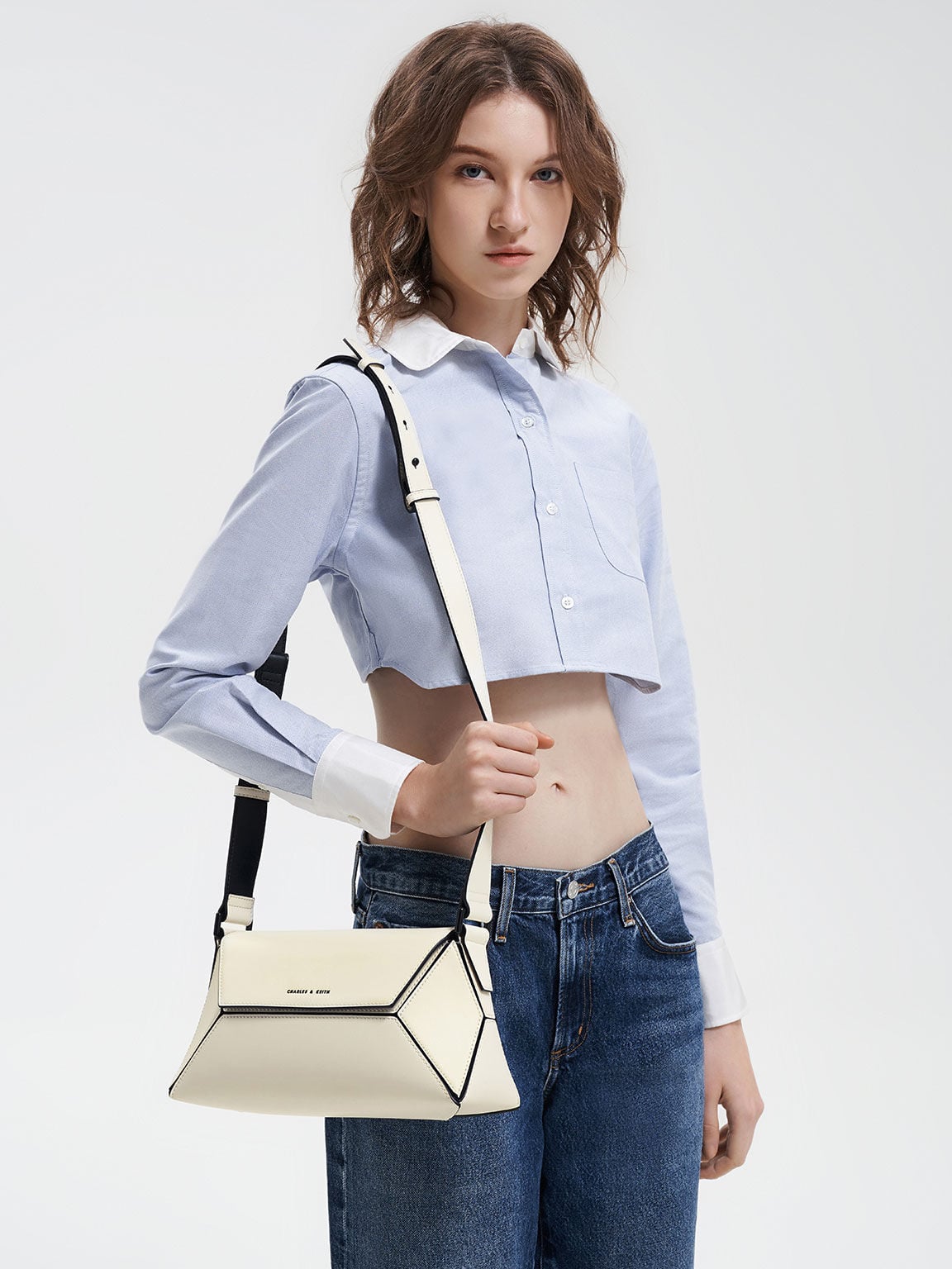 Nasrin Geometric Shoulder Bag - Multi | CHARLES & KEITH