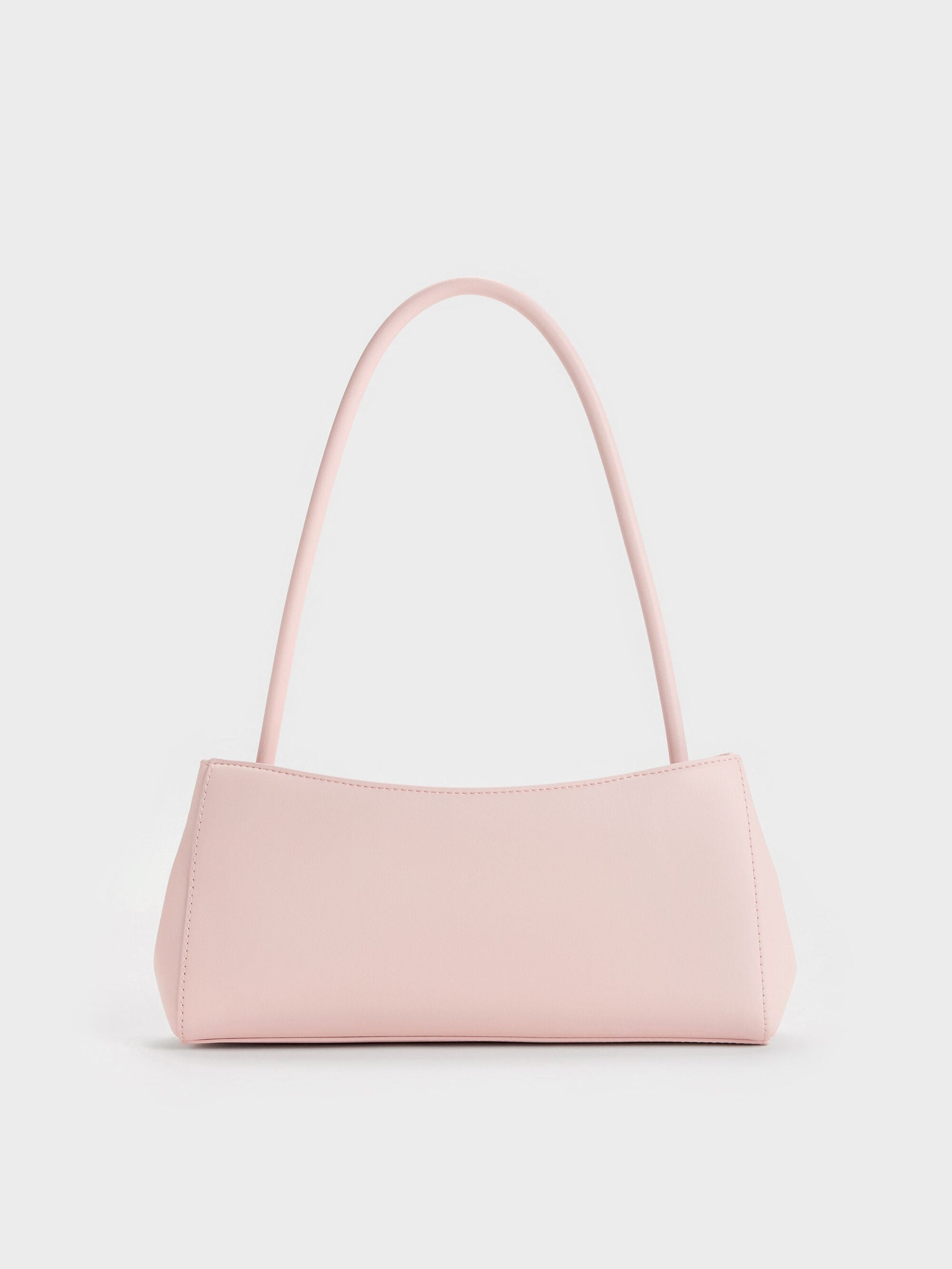 Hazel Bow Panelled Shoulder Bag - Soft Pink | CHARLES & KEITH