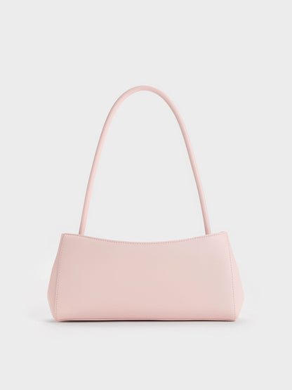 Hazel Bow Panelled Shoulder Bag - Soft Pink | CHARLES & KEITH