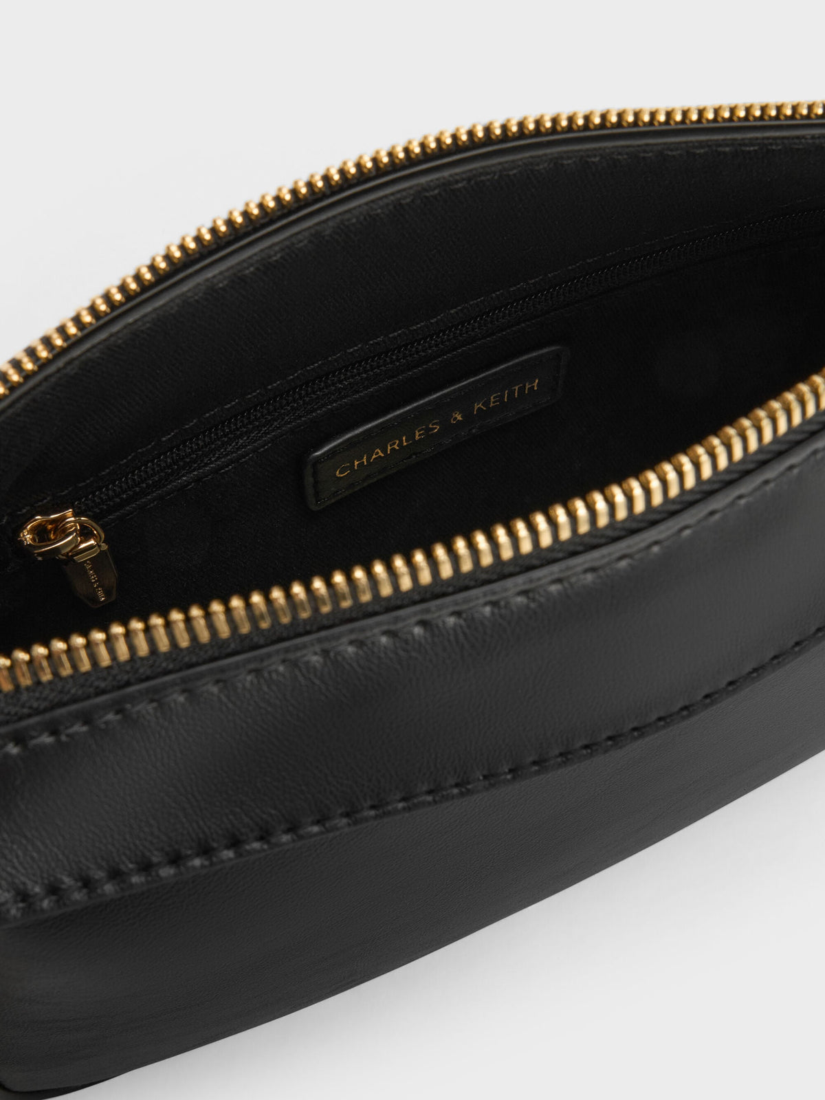 Mini Haylen Braided-Charm Shoulder Bag - Black | CHARLES & KEITH