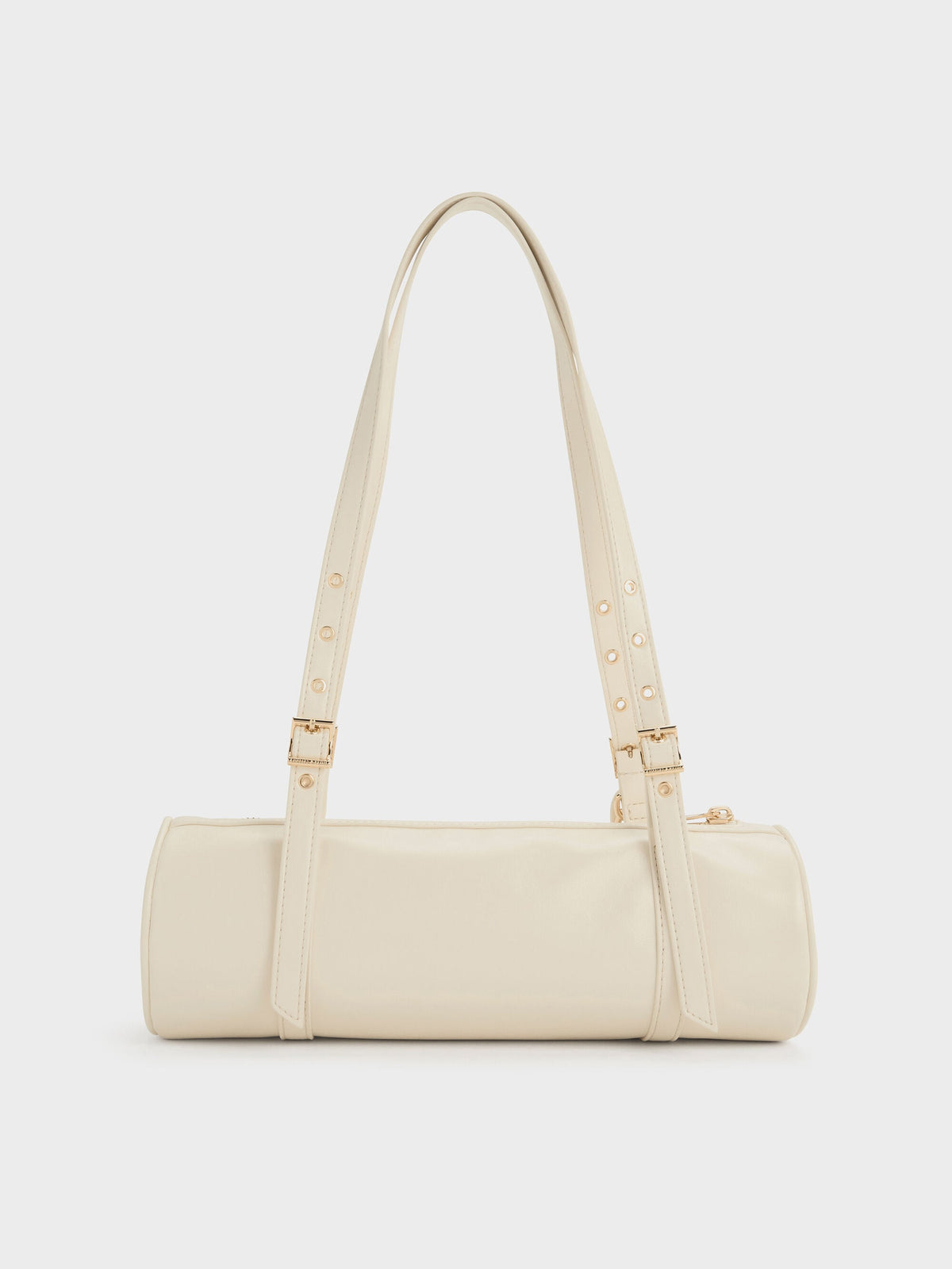 Rey Elongated Shoulder Bag - Cream | CHARLES & KEITH