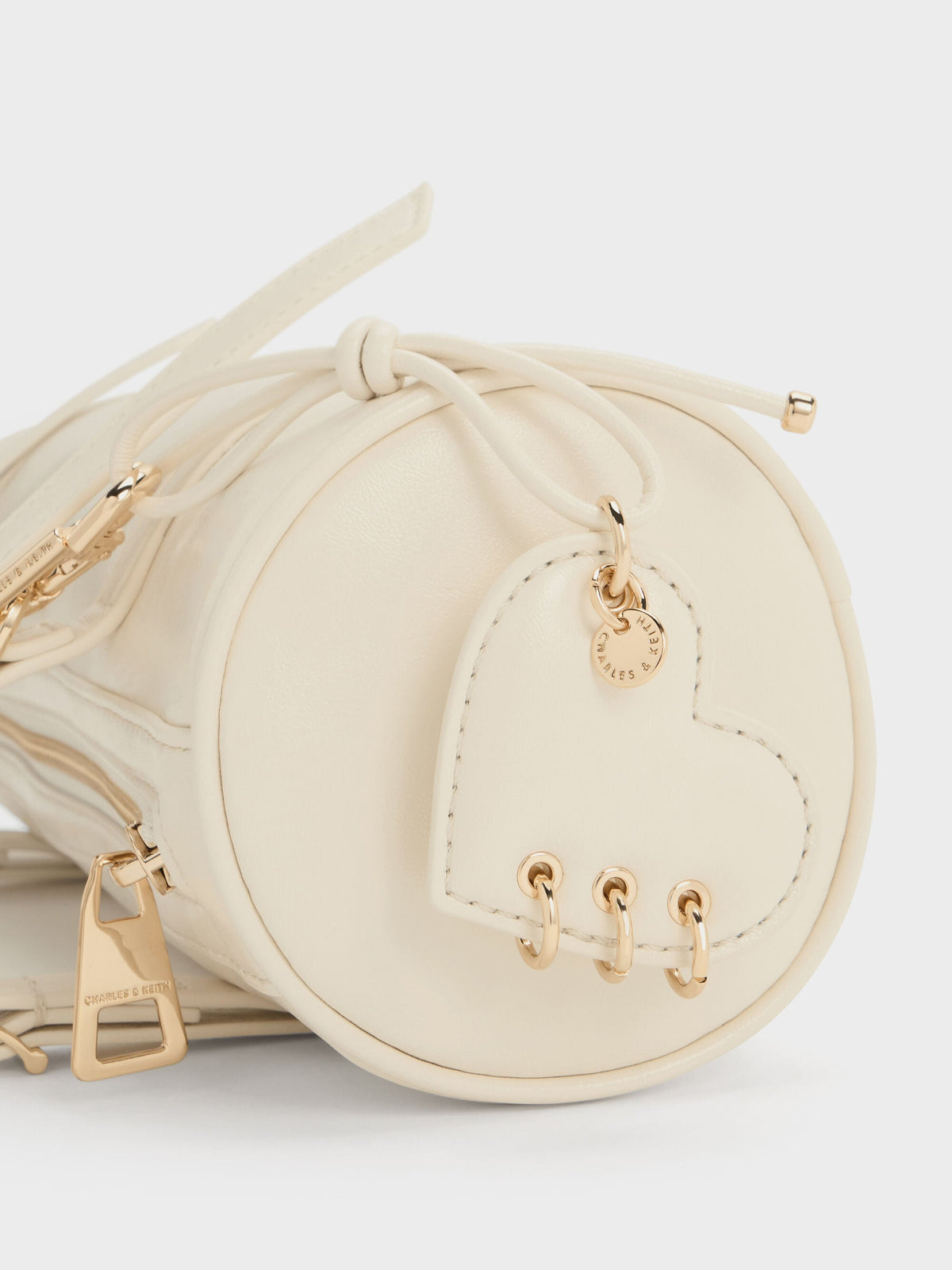 Rey Elongated Shoulder Bag - Cream | CHARLES & KEITH