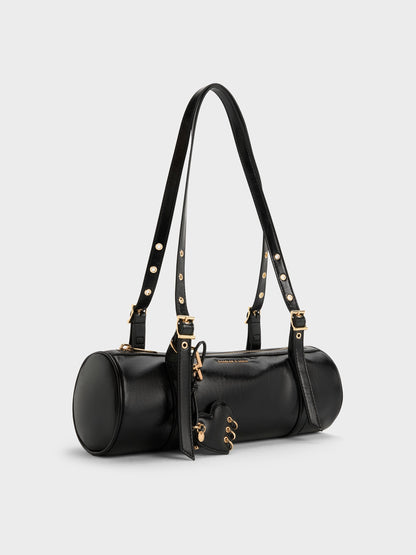 Rey Elongated Shoulder Bag - Black | CHARLES & KEITH