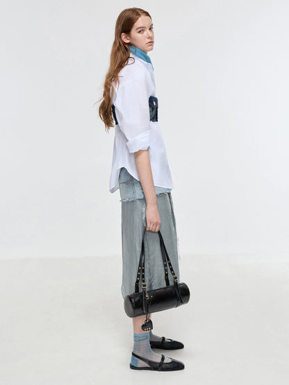 Rey Elongated Shoulder Bag - Black | CHARLES & KEITH