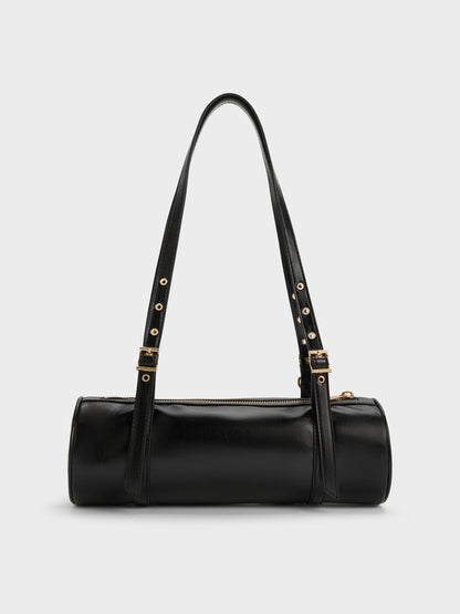 Rey Elongated Shoulder Bag - Black | CHARLES & KEITH