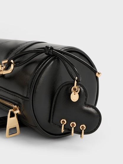 Rey Elongated Shoulder Bag - Black | CHARLES & KEITH