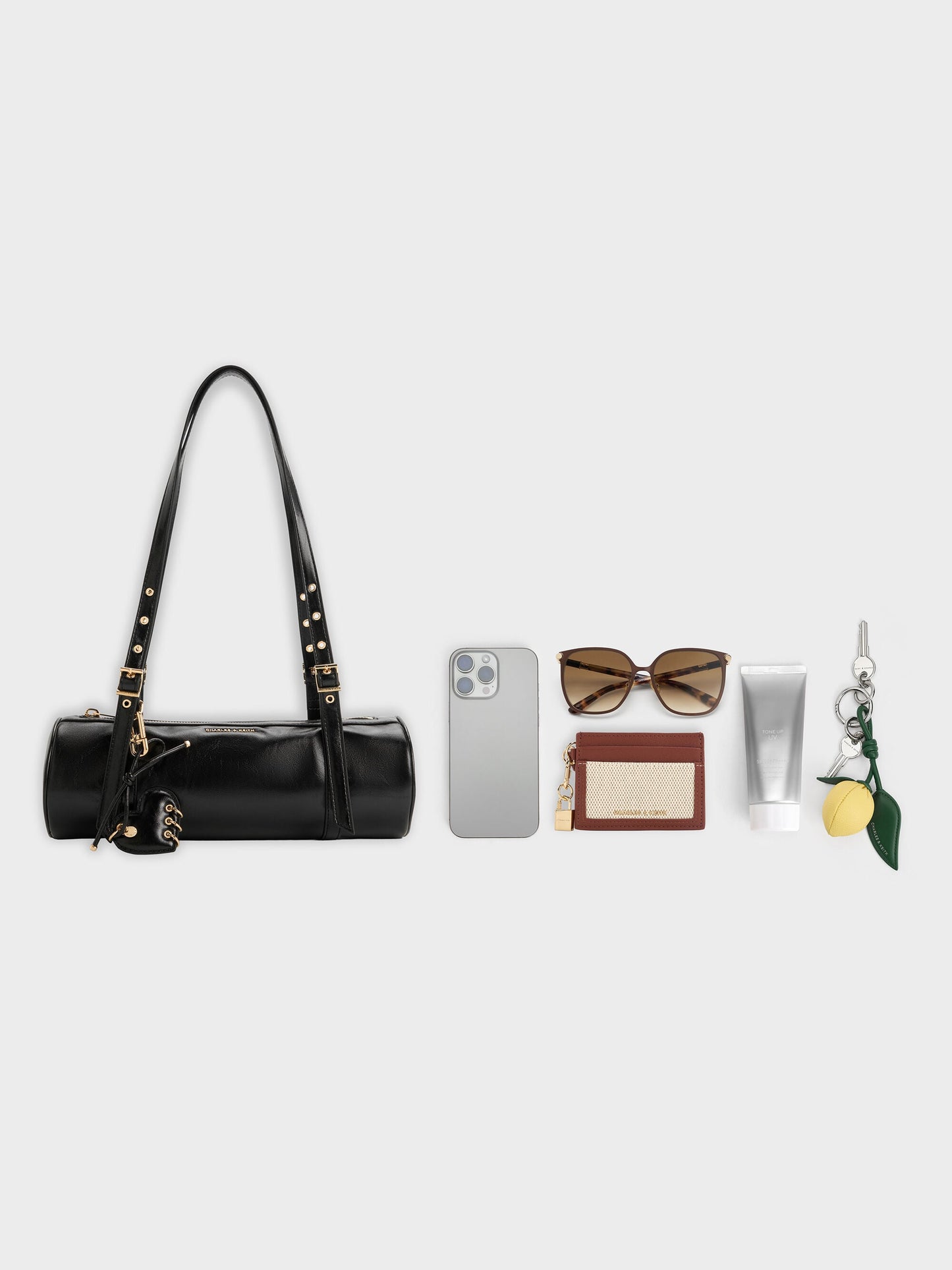 Rey Elongated Shoulder Bag - Black | CHARLES & KEITH