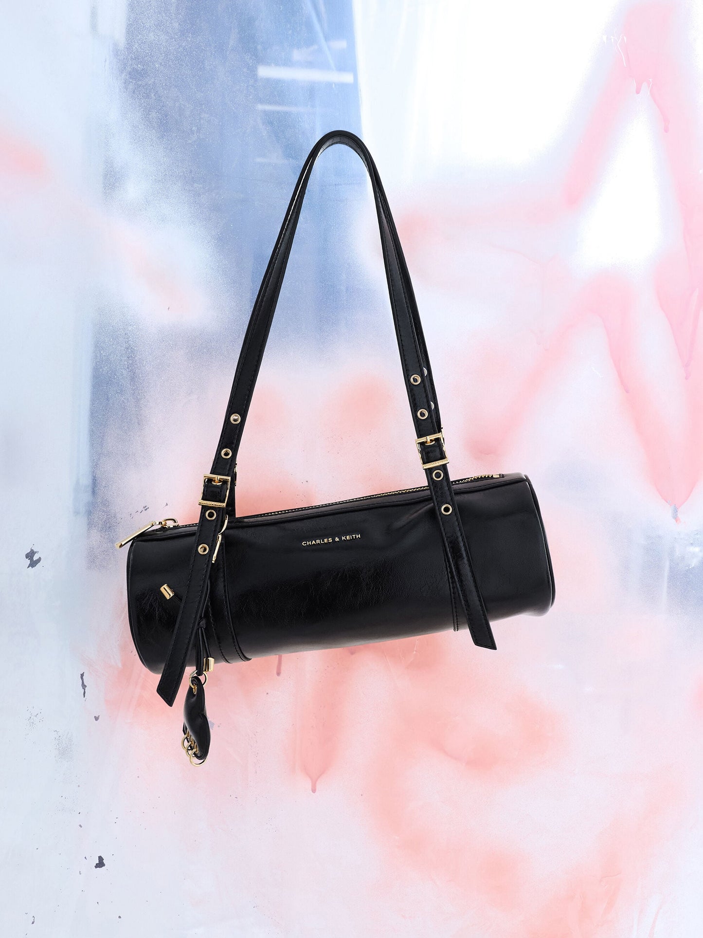 Rey Elongated Shoulder Bag - Black | CHARLES & KEITH