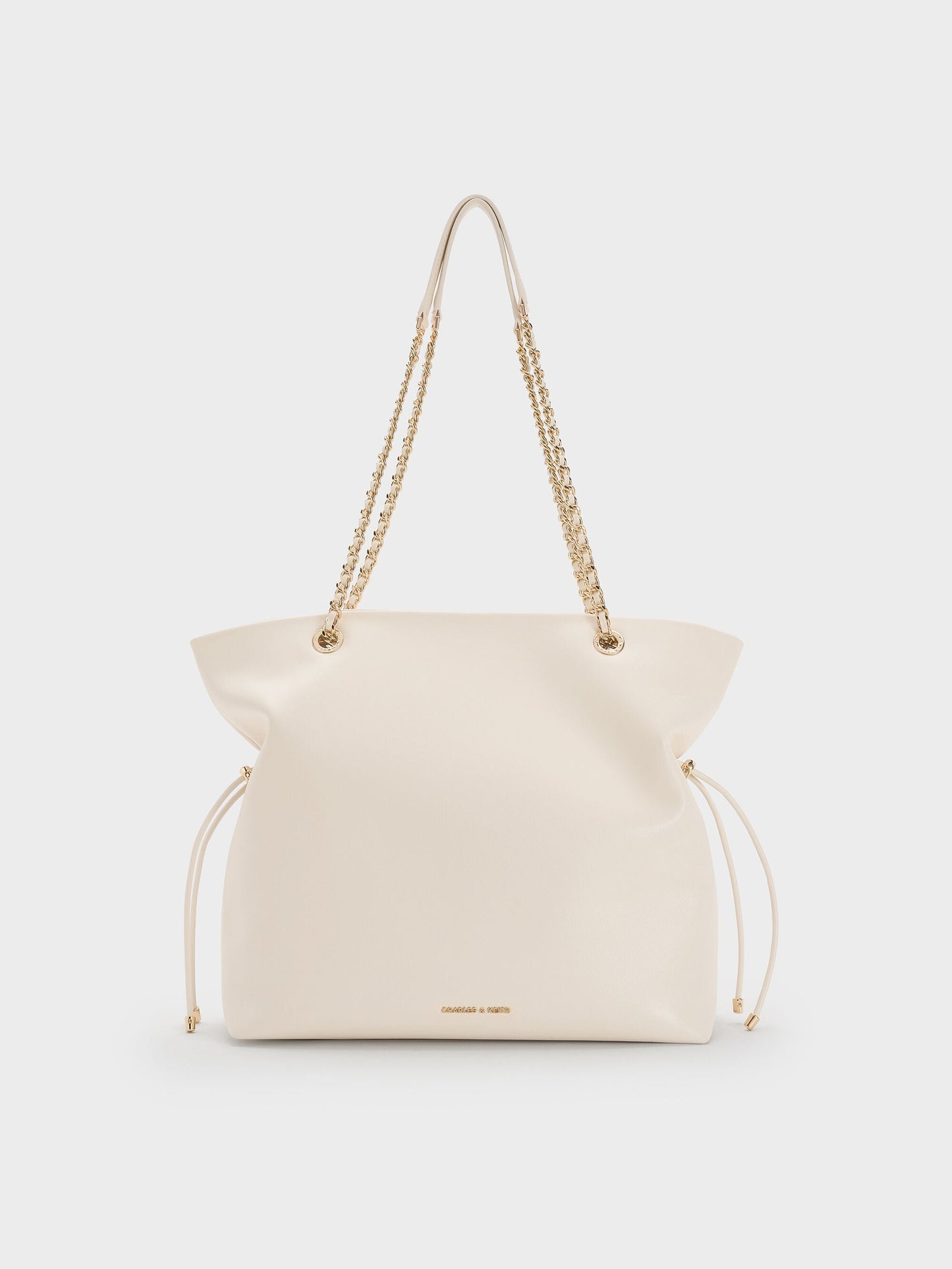 Arya Braided-Chain Tote Bag - Cream | CHARLES & KEITH