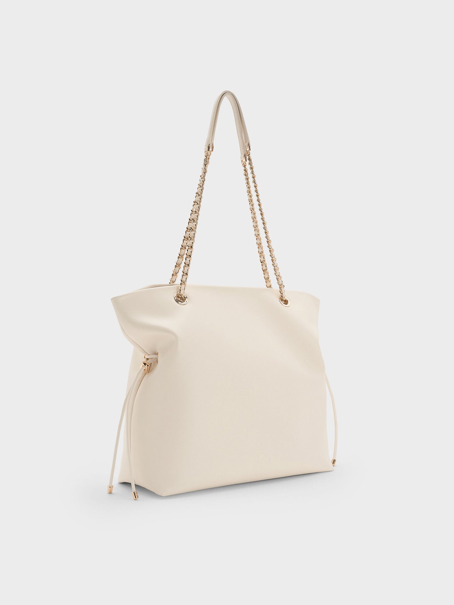 Arya Braided-Chain Tote Bag - Cream | CHARLES & KEITH
