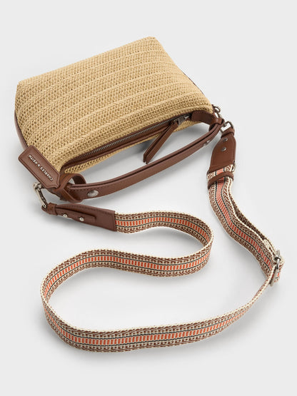 Ivette Raffia Woven Shoulder Bag - Multi | CHARLES & KEITH