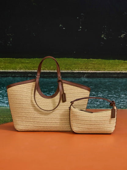 Ivette Raffia Woven Shoulder Bag - Multi | CHARLES & KEITH