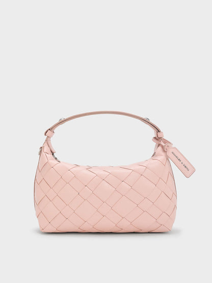 Ivette Woven Shoulder Bag - Light Pink | CHARLES & KEITH