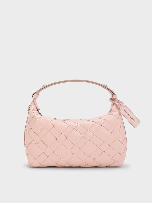 Ivette Woven Shoulder Bag - Light Pink | CHARLES & KEITH