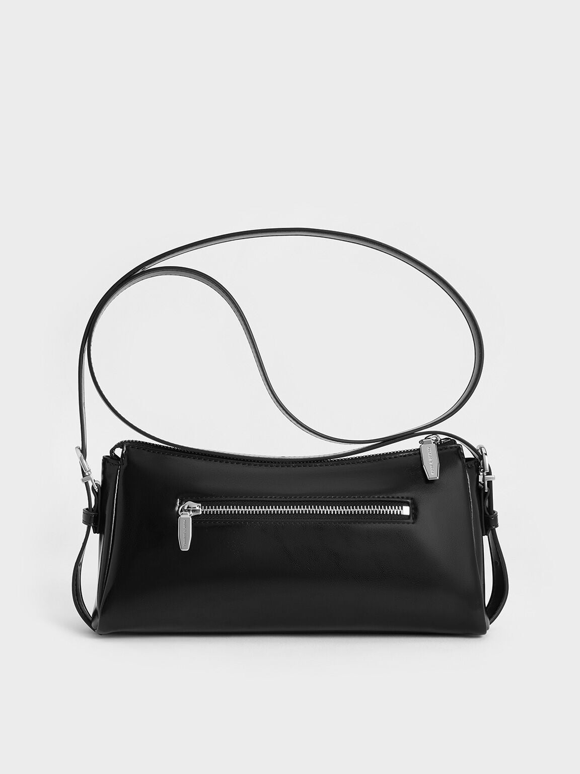 Rachel Front-Pocket Chain Shoulder Bag - Noir | CHARLES & KEITH