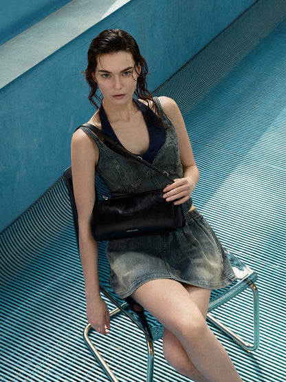 Delfina Elongated Shoulder Bag - Noir | CHARLES & KEITH