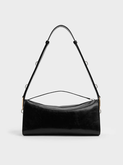 Delfina Elongated Shoulder Bag - Noir | CHARLES & KEITH