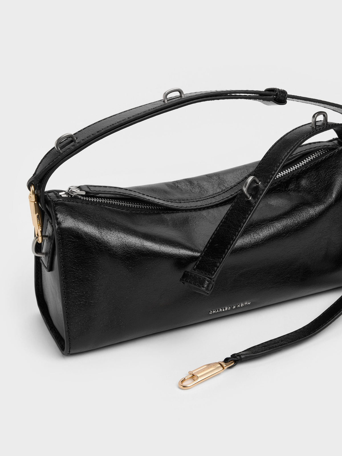 Delfina Elongated Shoulder Bag - Noir | CHARLES & KEITH