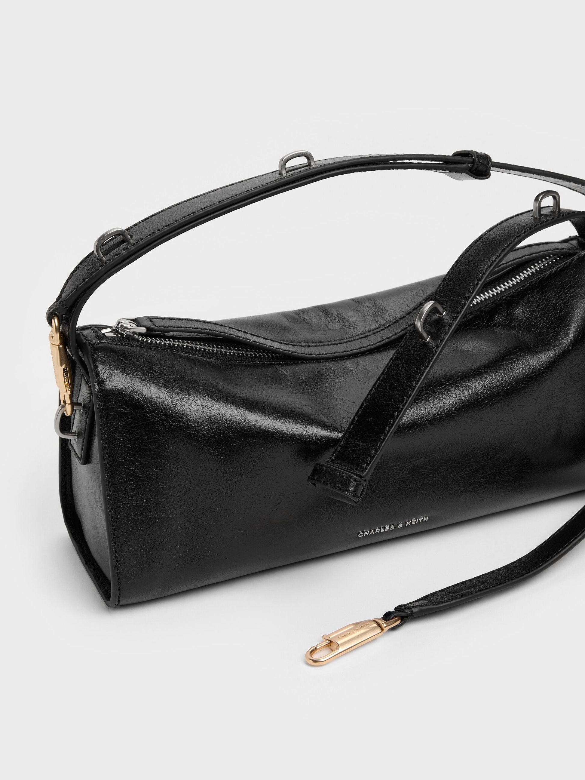 Delfina Elongated Shoulder Bag - Noir | CHARLES & KEITH