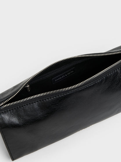 Delfina Elongated Shoulder Bag - Noir | CHARLES & KEITH