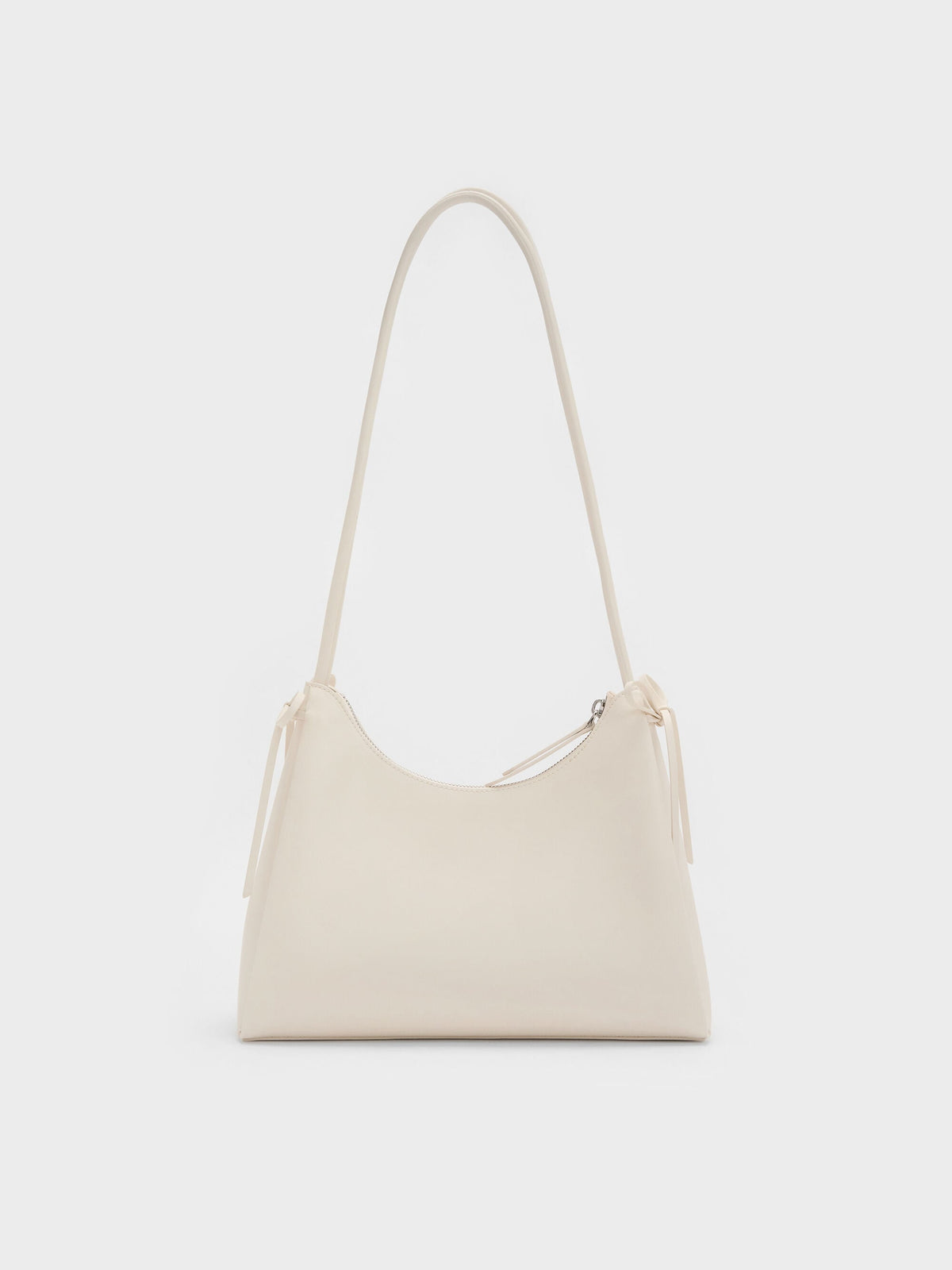 Hazel Bow Hobo Bag - Cream | CHARLES & KEITH