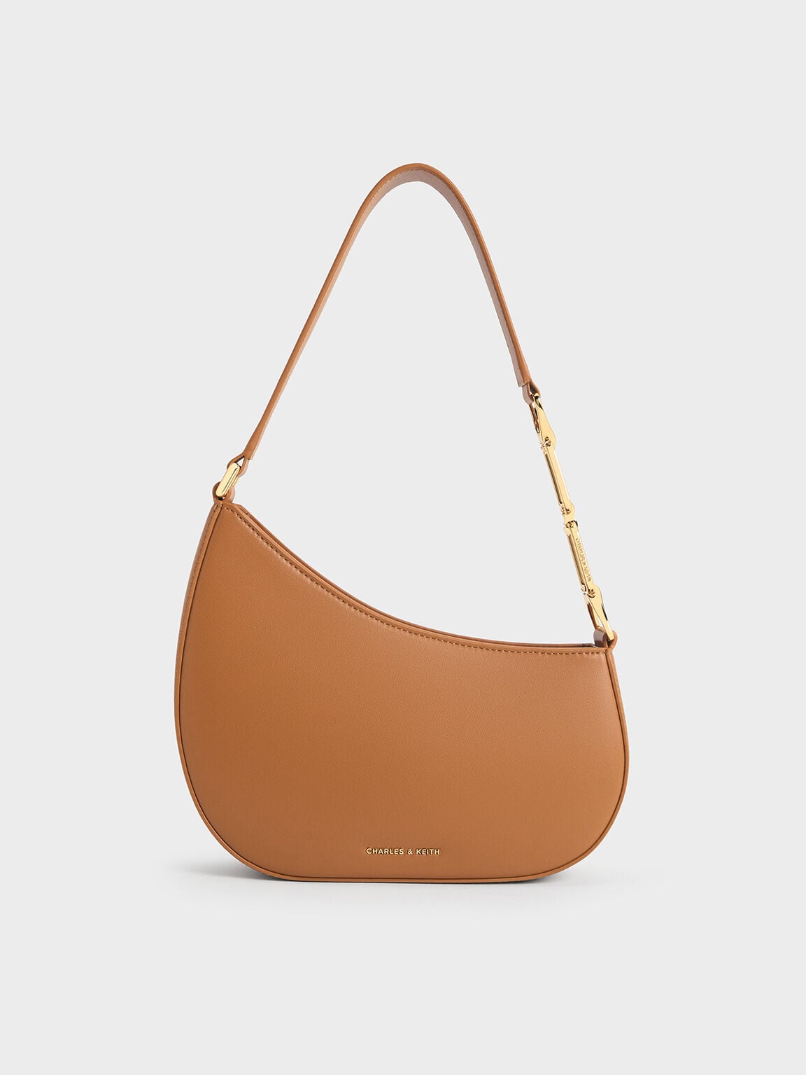 Agatha Chain-Strap Shoulder Bag - Brown | CHARLES & KEITH