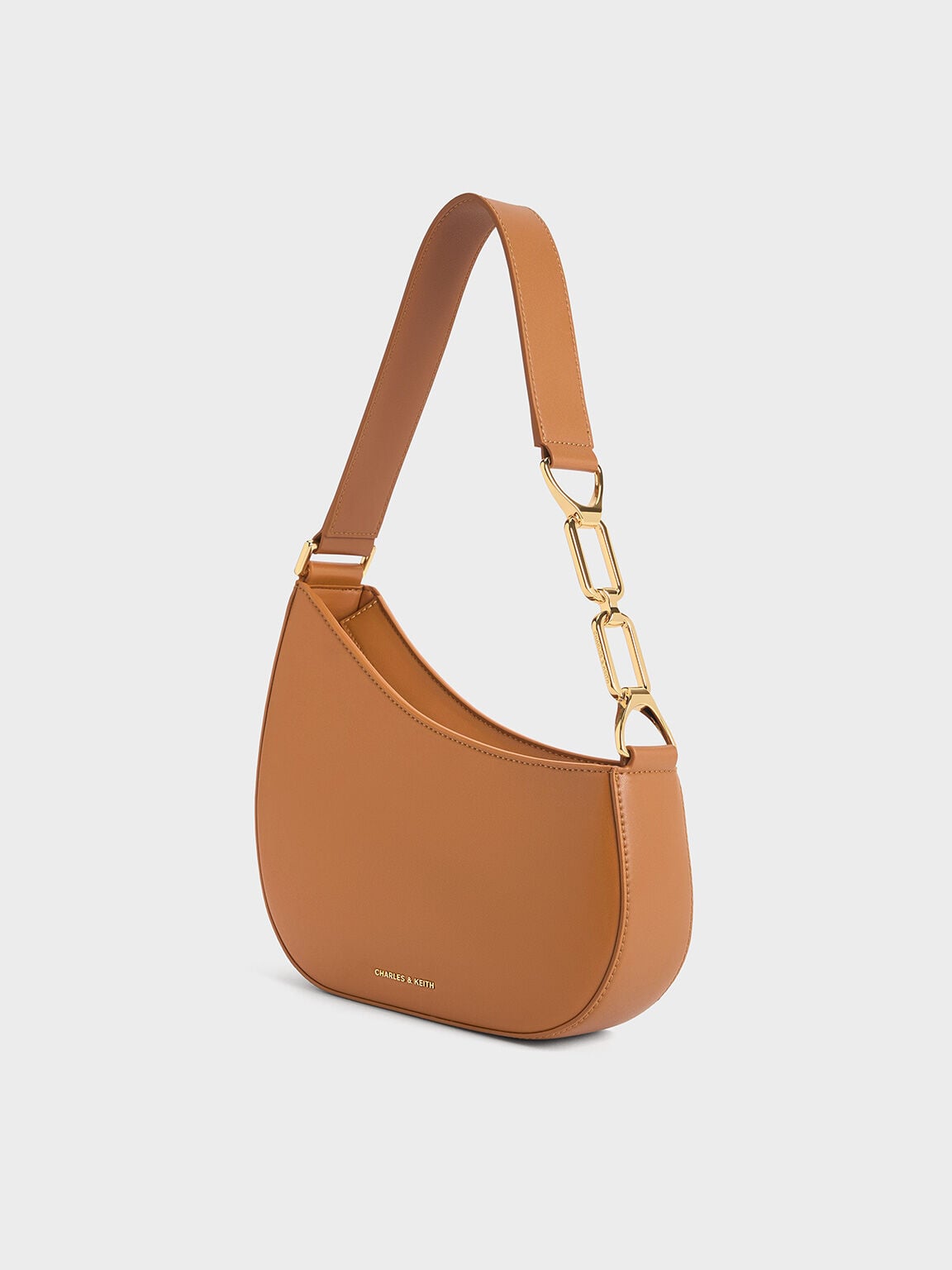 Agatha Chain-Strap Shoulder Bag - Brown | CHARLES & KEITH