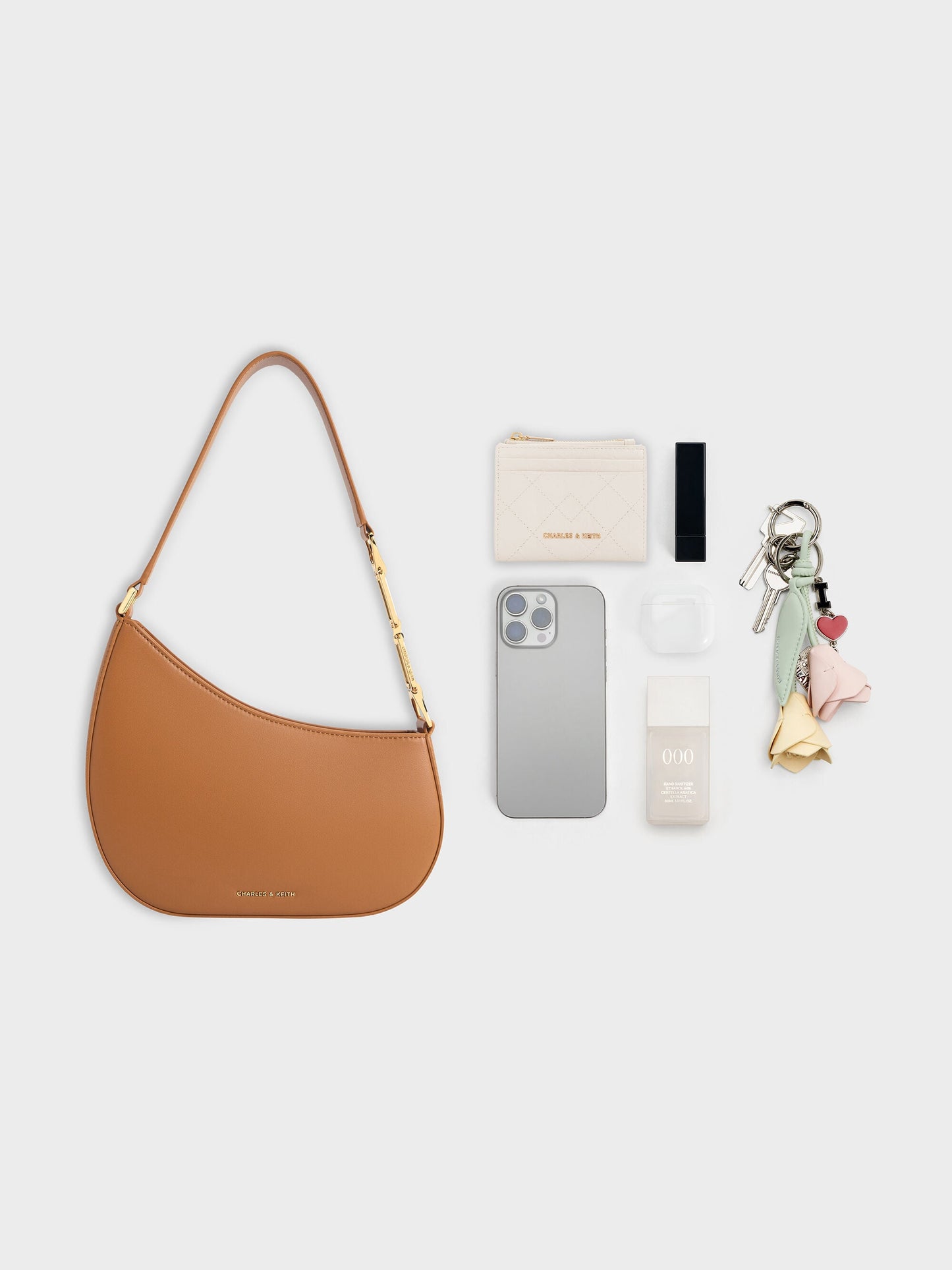 Agatha Chain-Strap Shoulder Bag - Brown | CHARLES & KEITH