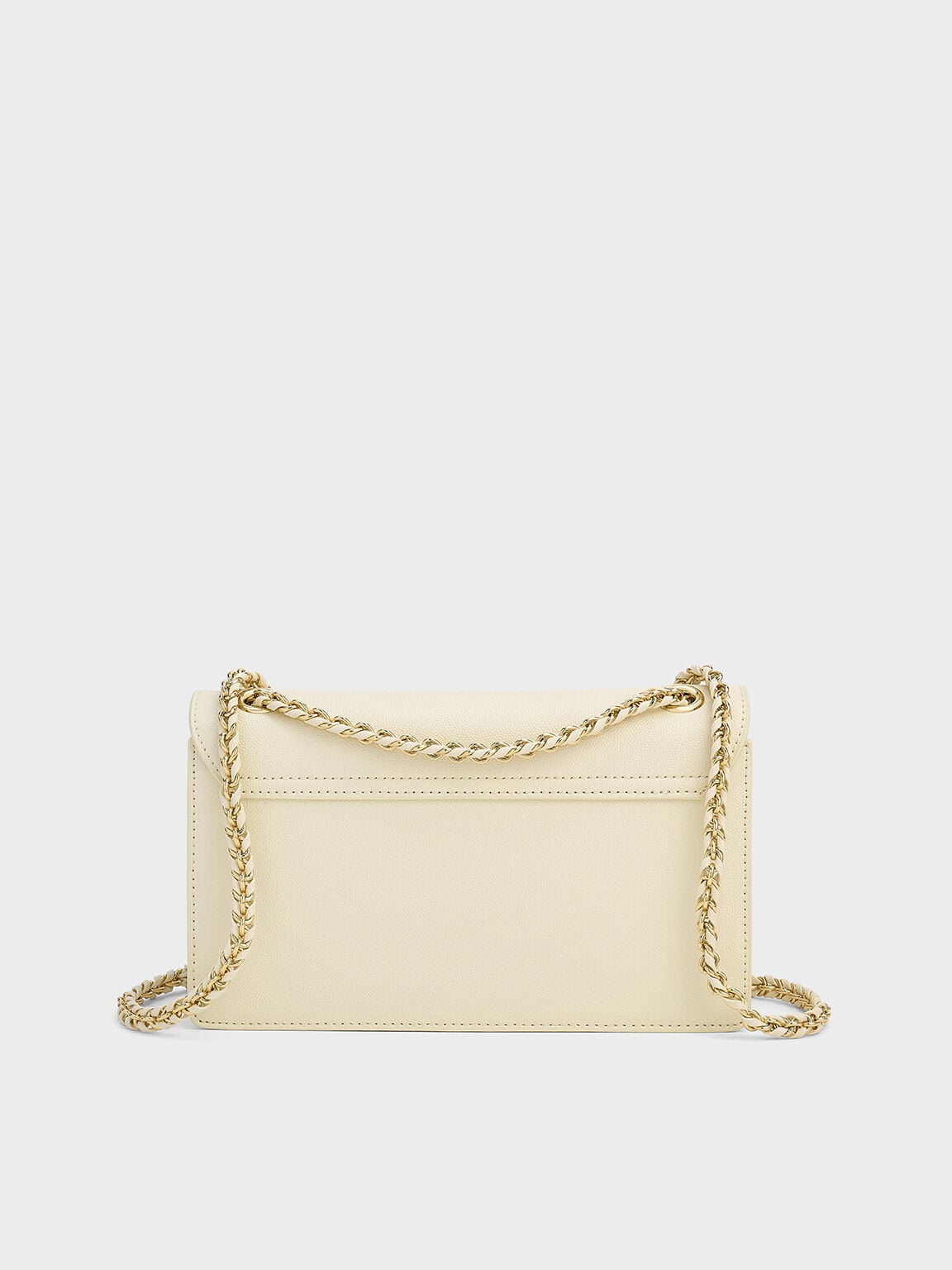 Everline Braided-Strap Shoulder Bag - Cream | CHARLES & KEITH