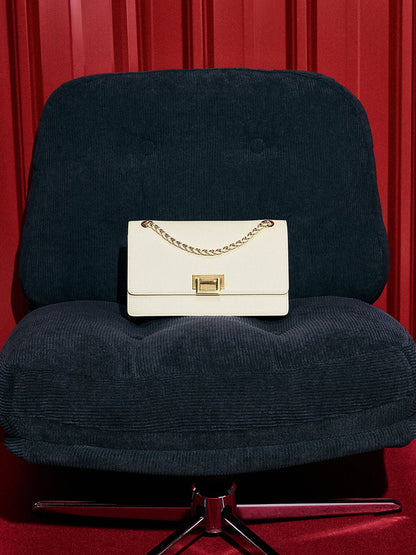 Everline Braided-Strap Shoulder Bag - Cream | CHARLES & KEITH