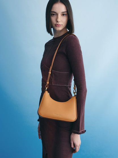 Lane Chain-Strap Shoulder Bag - Russet Brown | CHARLES & KEITH