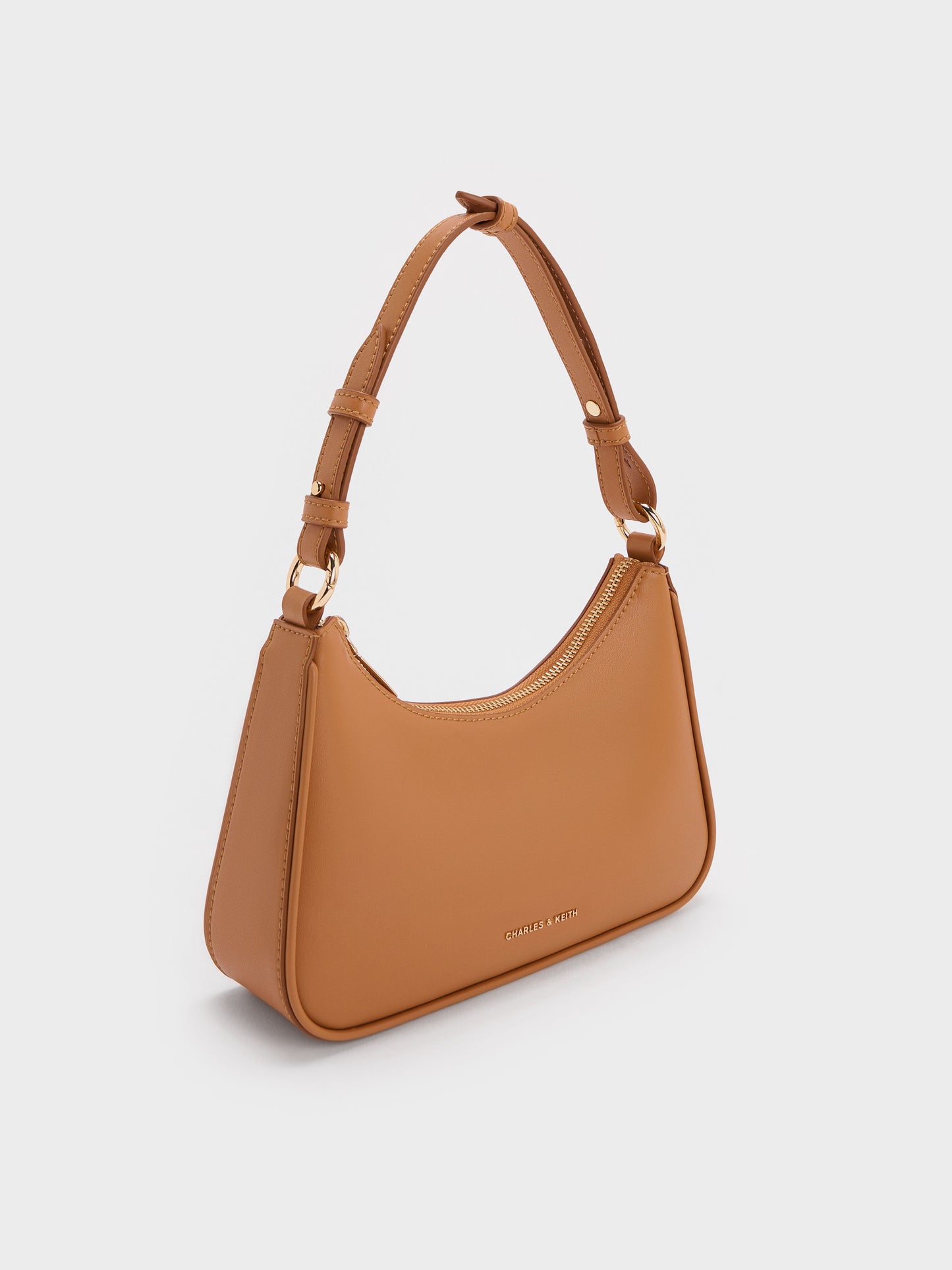 Lane Chain-Strap Shoulder Bag - Russet Brown | CHARLES & KEITH