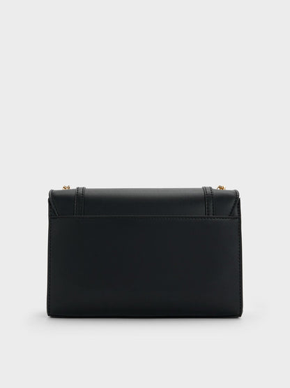 Shalia Chain-Strap Shoulder Bag - Black | CHARLES & KEITH