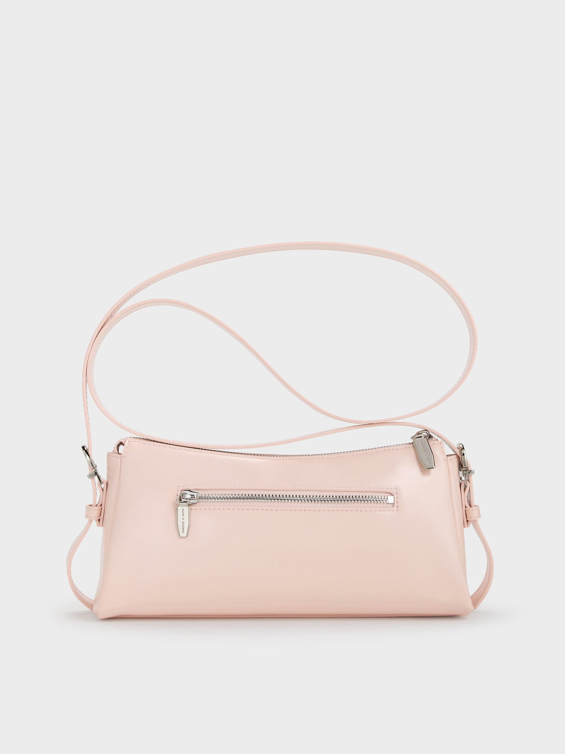 Rachel Front-Pocket Chain Shoulder Bag - Soft Pink | CHARLES & KEITH