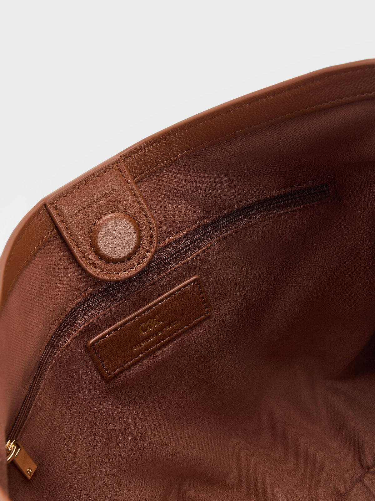 Gabine Leather Belted Hobo Bag - Chocolate | CHARLES & KEITH