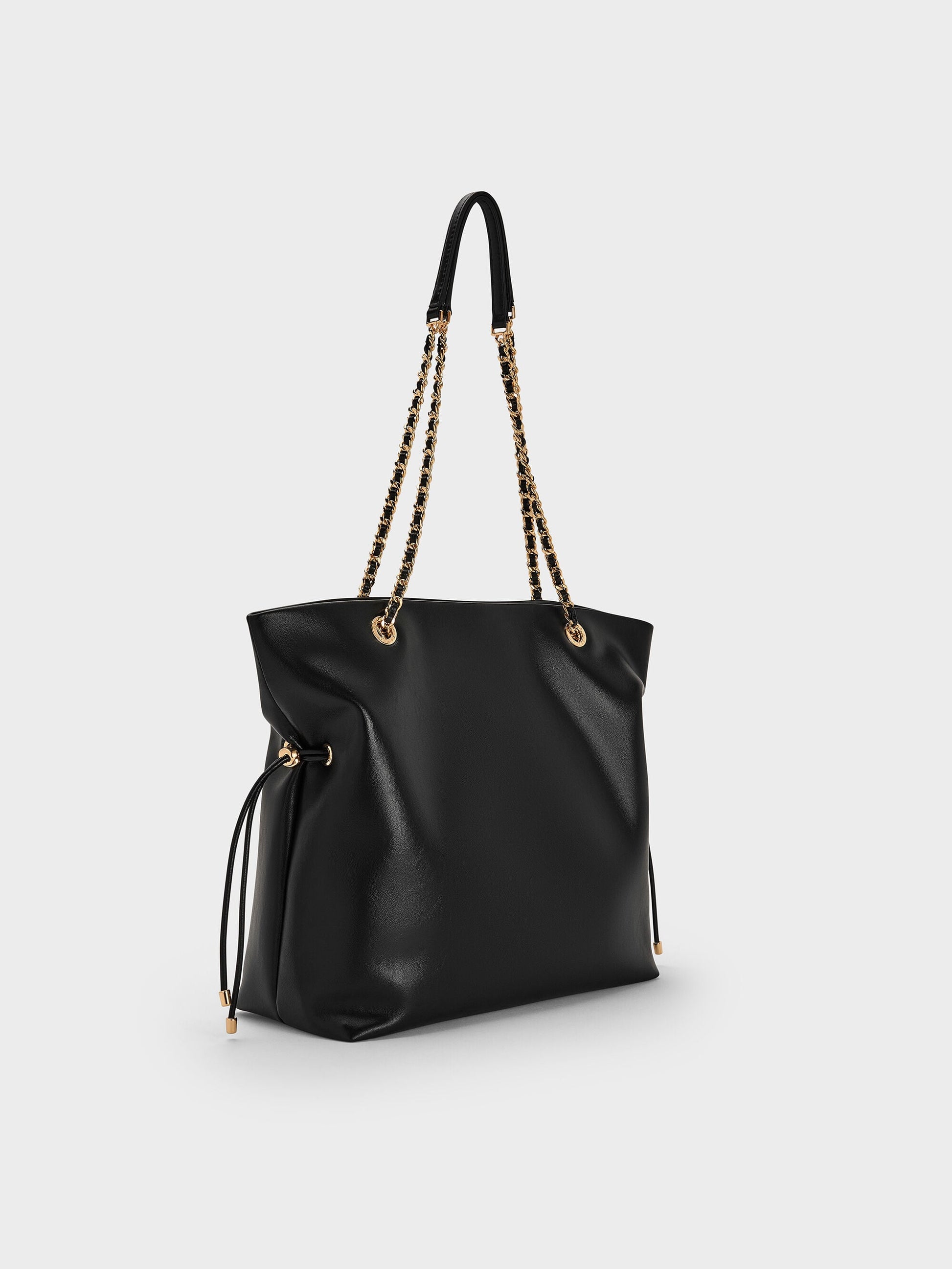 Arya Braided-Chain Tote Bag - Black | CHARLES & KEITH