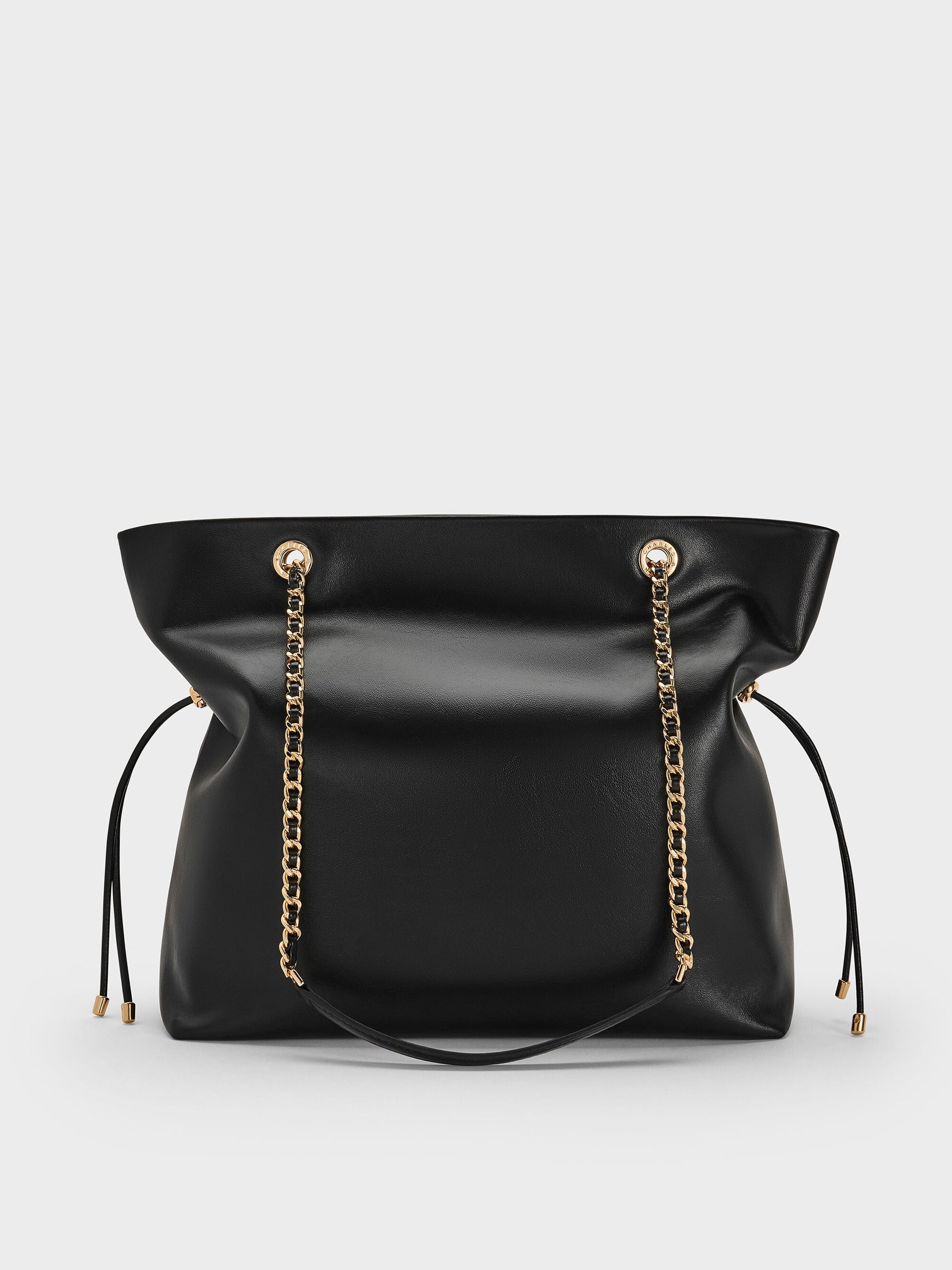 Arya Braided-Chain Tote Bag - Black | CHARLES & KEITH