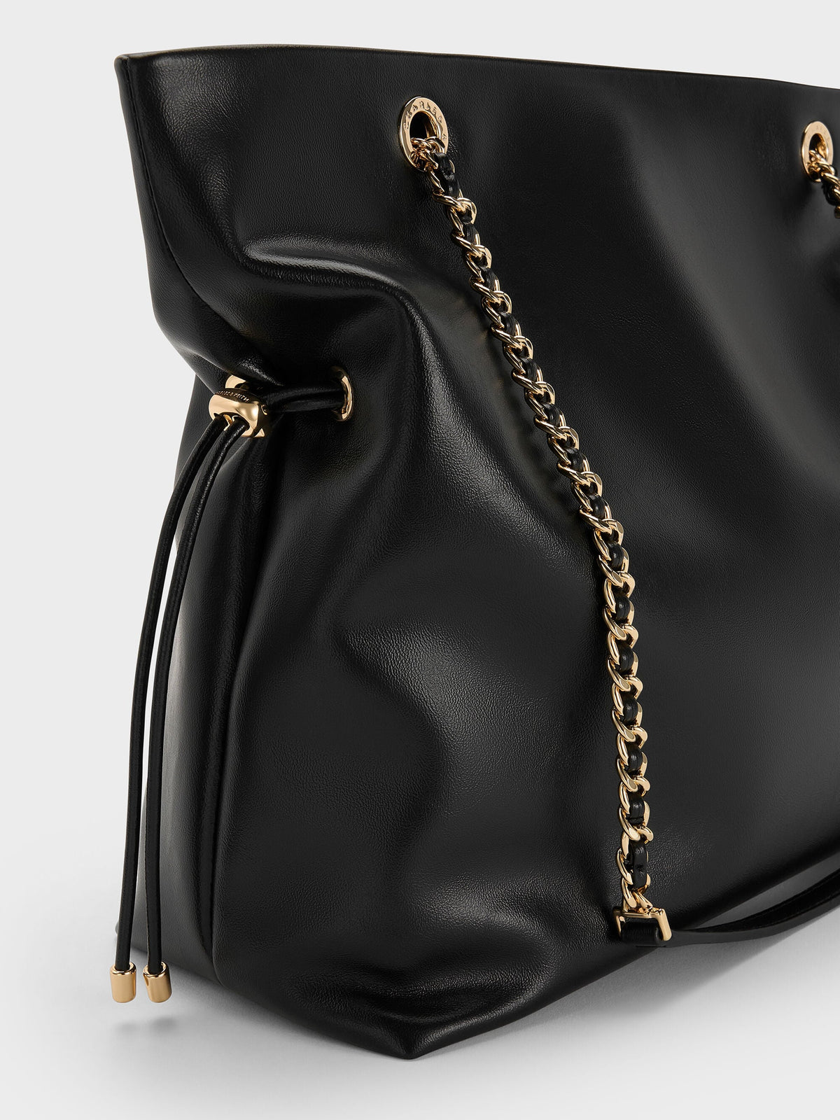 Arya Braided-Chain Tote Bag - Black | CHARLES & KEITH